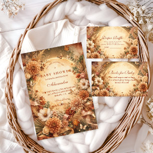 Whimsische Herbst-Boho-Windel-Raffle Begleitkarte