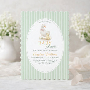 Mutter Gans und Gänschen Babyshower-Einladung Einladung