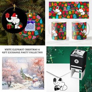 Niedlicher Punkt des weißen Elefanten Kalender