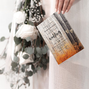 Die zwei Liebhaber der Waldhochzeit der Bäume fall Einladung