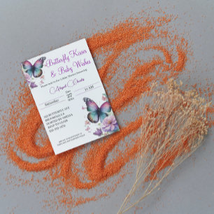 Butterfly-Küsse & Baby Wishs Papierplatte Pappteller