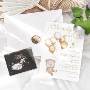 Was ist auf Ihrem Handy Bärenballon Baby Shower Ga Einladung