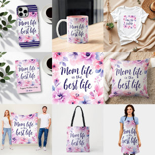 Mama ist das beste Leben   Aquarellfarbene Mama T-Shirt