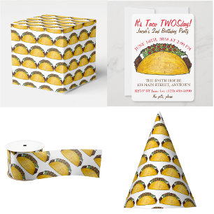 Taco TWOStag Dienstag, 2. Geburtstag Party Fiesta Einladung