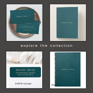 Aquamarin Blue Modern Beruflich Minimalistisch Notizblock