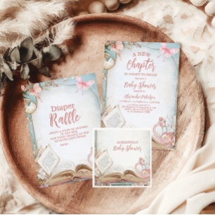 Storybook Neues Kapitel Baby-Dusche Pappteller