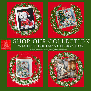 Westie Winter Snow Feiertagskarte