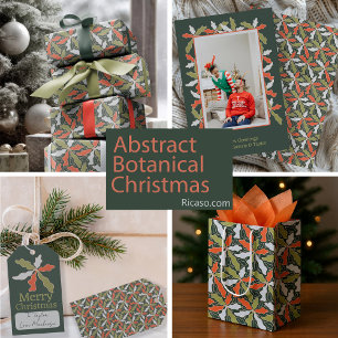 Farbige abstrakte botanische Foto-Weihnachten Feiertagskarte
