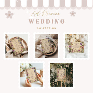 Vintage Wildblume Garden Wedding Dankeskarte
