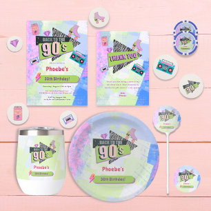 Nostalgisch zurück zur Retro-Geburtstagsparty der  Einladung