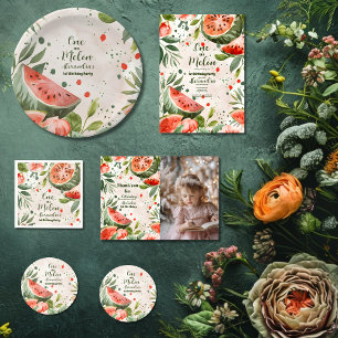 "One in a Melon" Niedliche Wassermelone Girl 1. Ge Geschenkpapier