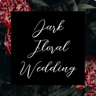 Calligrafie florale gotische Hochzeitseinladung Einladung