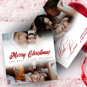 Personalisiertes Foto Unser erstes Weihnachten zus Keramik Ornament