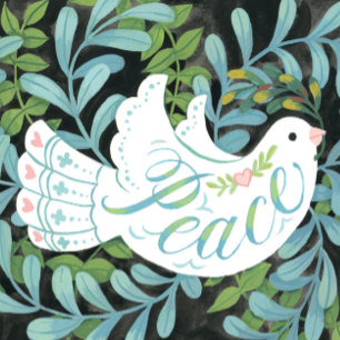Peace Dove Illustriert Weihnachten Postkarte