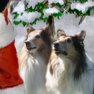 Sable Rough Collie Christmas Geschenke Feiertagskarte