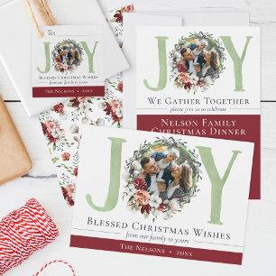 Southern Floral Cotton Weihnachtsjubiläum Foto Postkarte