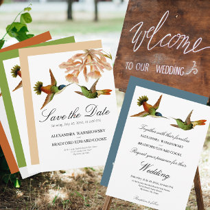 Elegant Wedding Hummingbird Blush Pink Lily