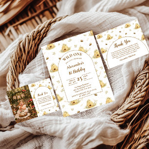 Foto süß wie eine wilde Biene zum Geburtstag Dankeskarte