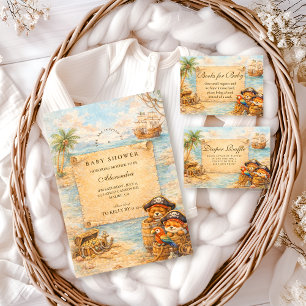 Ahoy Matey Storybook-Piraten-Baby-Party Einladung