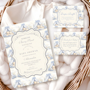 Blaubeer-Baby-Baldachin-Toile-Babyparty Einladung