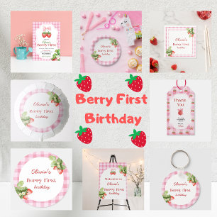 Berry First Birthday Einladung 1. Geburtstagsmädch