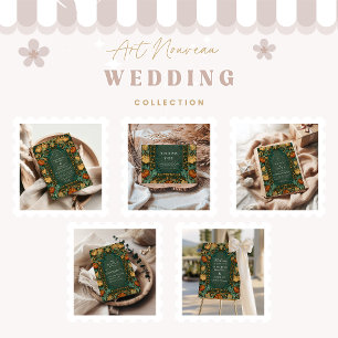 Goldene Herbst-Botanische Hochzeit Einladung