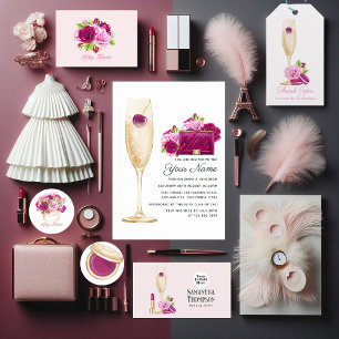 Burgund und Pink Paris Mode Geschenkanhänger