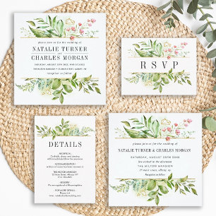 Informationen zu Hochzeitssendungen in Wild Green  Begleitkarte