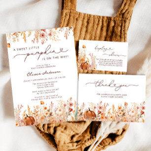 Duschdusche für Pumpkin Fall Baby Begleitkarte