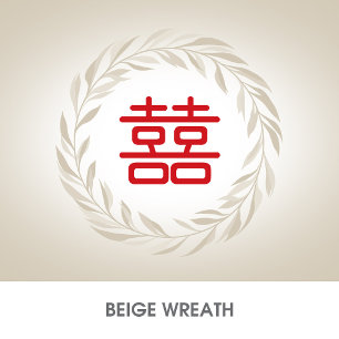 Chinesisches doppeltes Glück in einer Hochzeit ein All In One Einladung