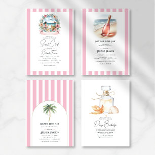 Exclusive Social Club Bachelorette Wochenende Foto Dankeskarte