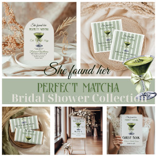 Elegant She fand ihr perfektes Matcha-Brautparty Einladung