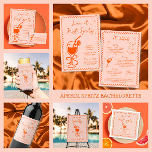 Liebe in erster Spritz Hand Drawn Bachelorette Einladung
