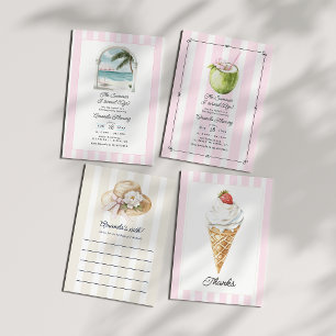 Coastal Chic Preppy Old Money Sommer Geburtstag Einladung