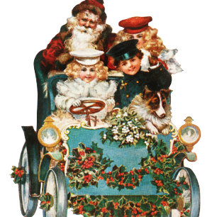 Custom Happy Holidays Chic Rustic Vintag Ephemera Postkarte