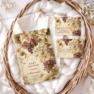 Weinreben-Blumen-Baby-Party Serviette