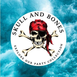 Skull an Knochen Party Pirate Square Paper Unterse Rechteckiger Pappuntersetzer