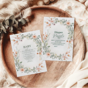 Elegantes Blush Floral Baby in Bloom Serviette