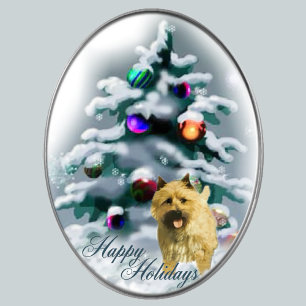 Steinhaufen-Terrier-Weihnachtsgeschenke Feiertagskarte