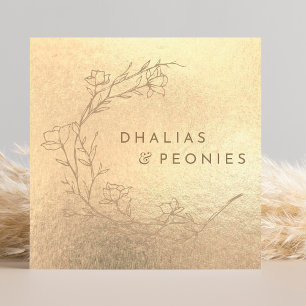 Ihre Logo-Imitate Gelbe Folie Modernes Unternehmen Quadratische Visitenkarte