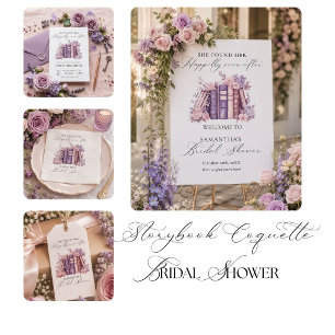 Märchenhaftes Bridal Shower Buch Neues Kapitel Quadratischer Aufkleber