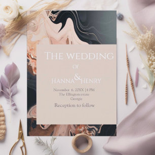 goldfarbener Marmor mit schick Schwarz und Rose Geschenkschachtel