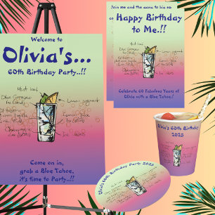 Blue Tahoe Birthday Party Serviette