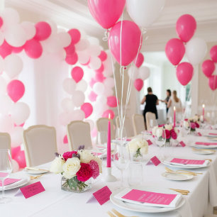 Heißrosa Fuchsien-Hochzeit Bitte Antworten RSVP Karte