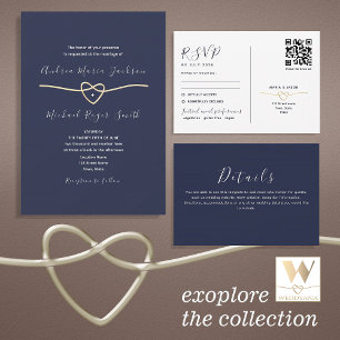 Elegantes Blue Wedding Programm