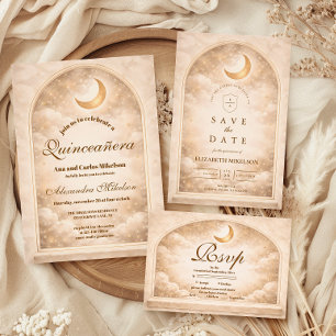 Goldene Konstellation Quinceañera Serviette