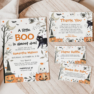 Halloween Little Boo Pumpkin Niedlich Baby Dusche Dankeskarte