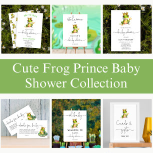 Niedlich Frog Prince Baby Dusche Vielen Dank Dankeskarte