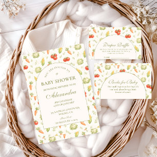 Kleine Keimling Whimsical Garten Windel Raffle Begleitkarte