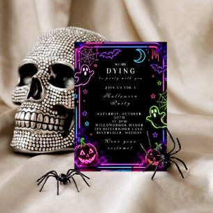 Elegante Neon-Halloween-Party